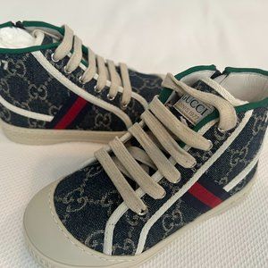 GUCCI denim sneakers - bootie fabric - size 26 *NEW*